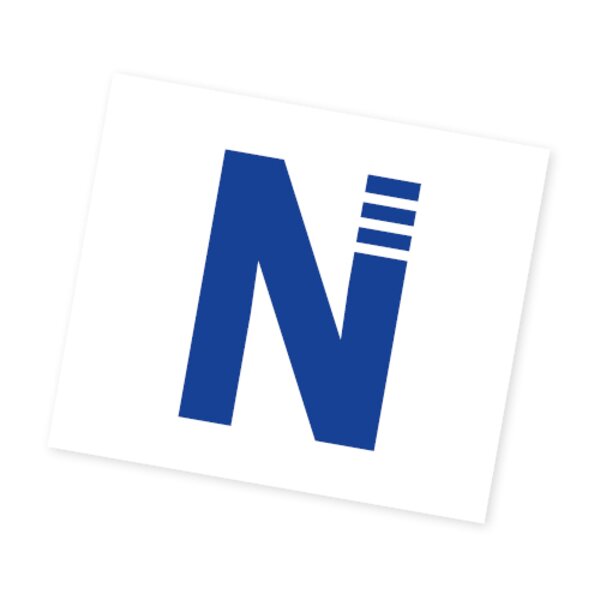 Aufkleber "N" blau groß