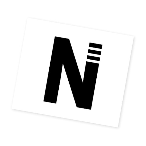 Aufkleber "N" schwarz groß