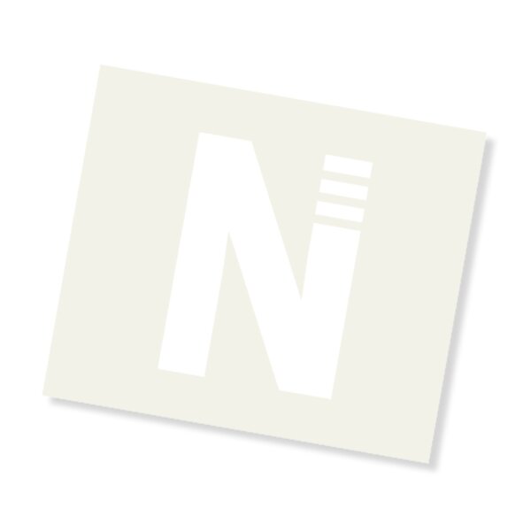 Aufkleber "N" weiß groß