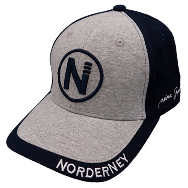 Cap "Norderney" grau-blau