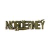 „Norderney“-Schriftzug Magnet messing