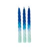 Dip Dye twisted Kerzen im 3er Set