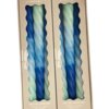 Dip Dye twisted Kerzen im 3er Set